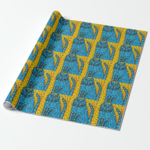 Blue Cat Wrapping Paper