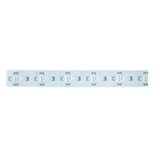 Blue Catholic Baptism Favour Ribbon for Boys Satin Ribbon