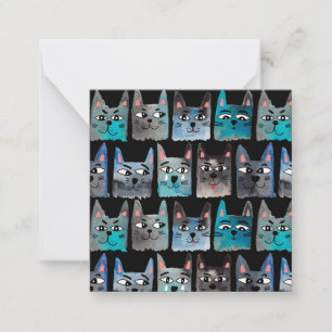 Blue cats card