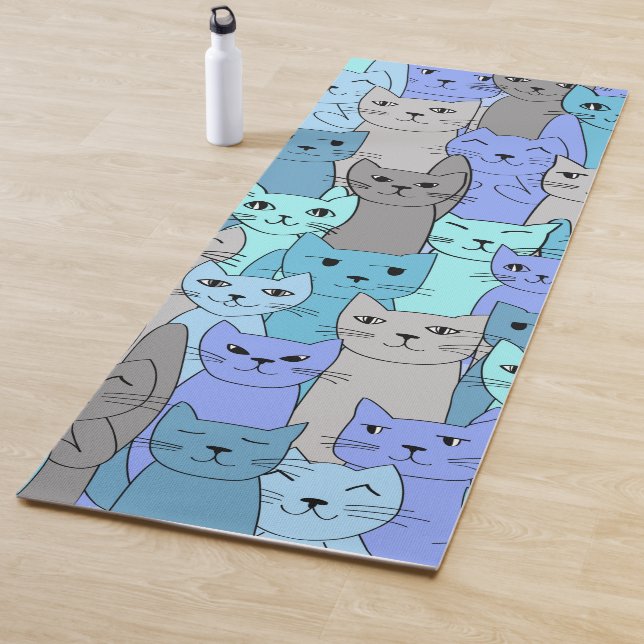 Blue Cats Design Yoga Mat (In Situ)