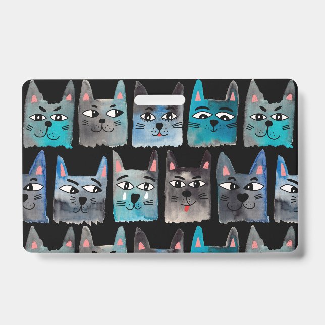 Blue cats ID badge (Front)