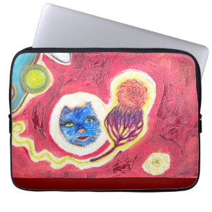blue cats laptop sleeve