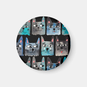 Blue cats magnet
