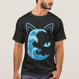 Blue Cats Wave For Kamala Funny Blue Wave Of Cat L T-Shirt