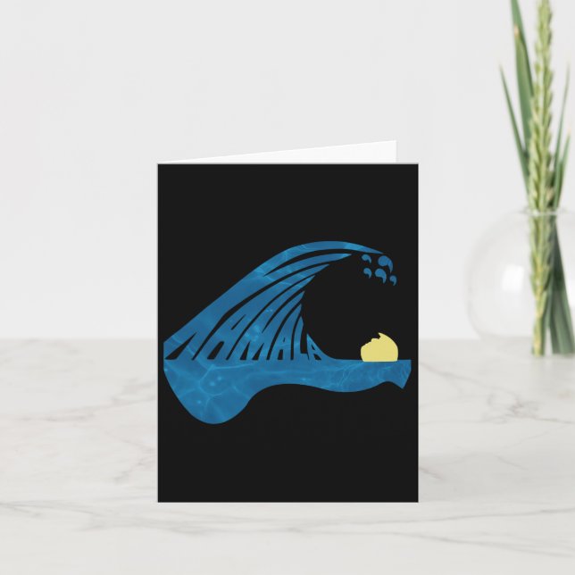 Blue Cats Wave For Kamala Funny Trump Blue Wave Of Card (Front)