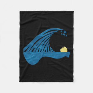 Blue Cats Wave For Kamala Funny Trump Blue Wave Of Fleece Blanket