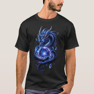 Blue Celestial Dragon T-Shirt Japanese Fantasy G