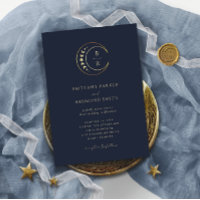 Blue Celestial Wedding Invitation