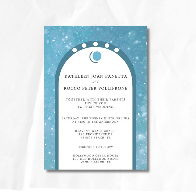 Blue Celestial Wedding Invitation (Creator Uploaded)