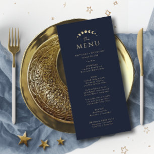 Blue Celestial Wedding Menu
