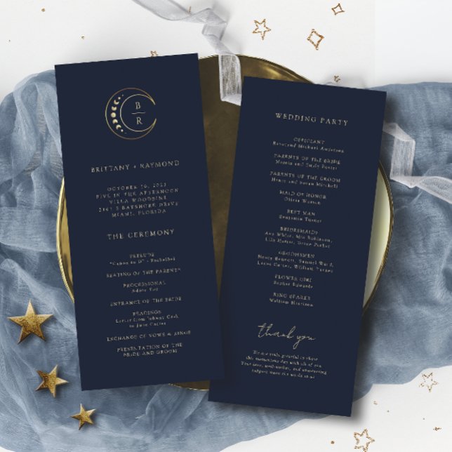 Blue Celestial Wedding Programme (Creator Uploaded)
