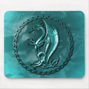 Blue Celtic Dragon Mousepad