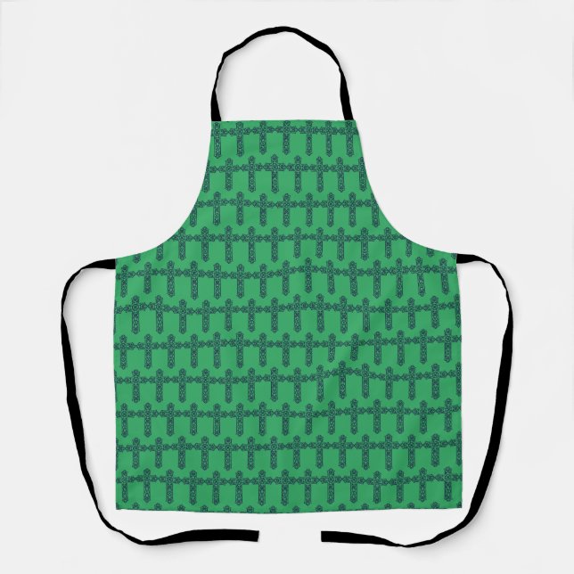 Blue Celtic High cross Apron (Front)