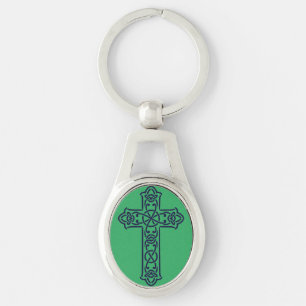 Blue Celtic High cross Key Ring