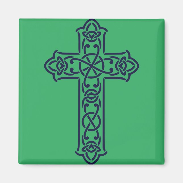 Blue Celtic High cross Magnet (Front)