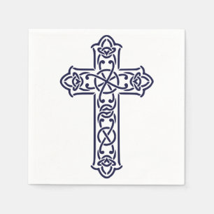 Blue Celtic High cross Napkin