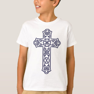 Blue Celtic High cross T-Shirt