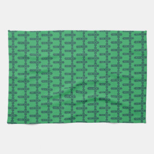 Blue Celtic High cross Tea Towel