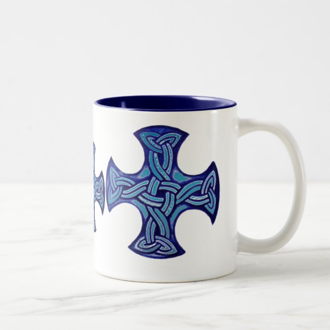 Blue Celtic Knot Mug (Right)