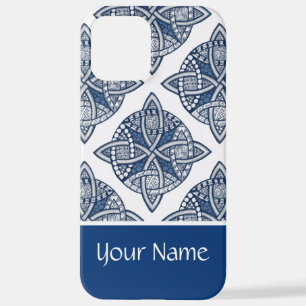 Blue Celtic Knot Personalised with Your Name iPhone 12 Pro Max Case