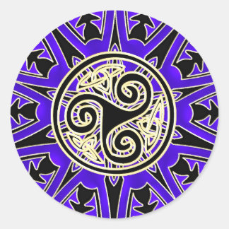 Blue Celtic Triskele Mandala Sticker