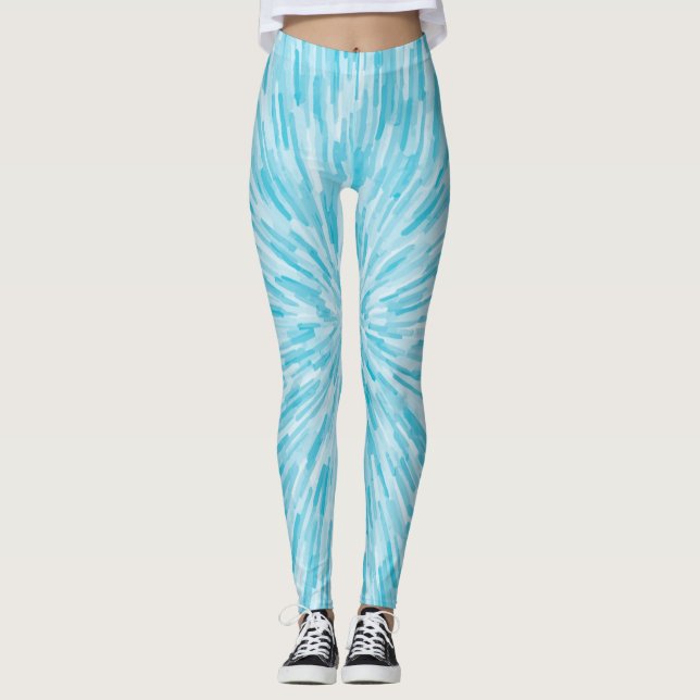 Blue Centre Burst Leggings (Front)