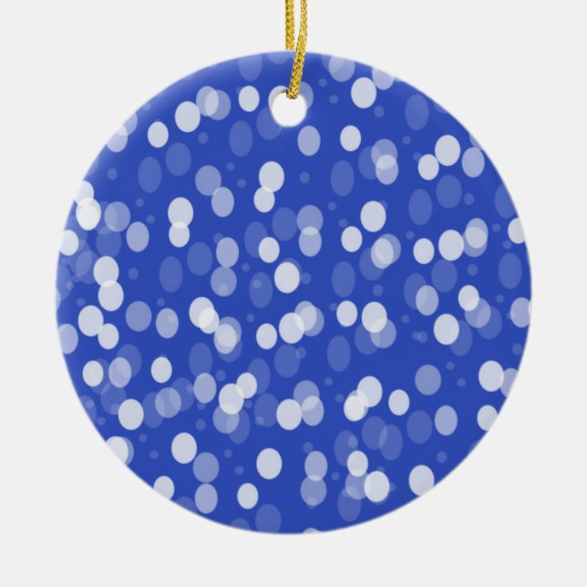 Blue Ceramic Christmas Ornaments (Front)