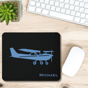 Blue Cessna Aeroplane Pilot Aviation Custom Office Mouse Pad