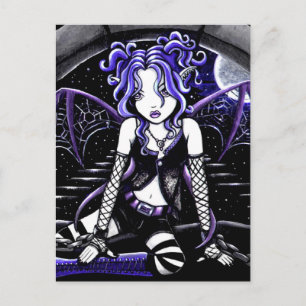 "Blue Chained" Gothic Fairy Art Postcard