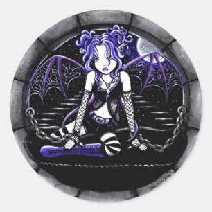 "Blue Chained" Gothic Fairy Art Stickers