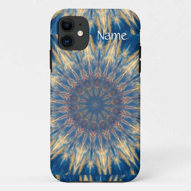 Blue Chakra Kaleidoscope Thunder_Cove  Case-Mate iPhone Case (Back)