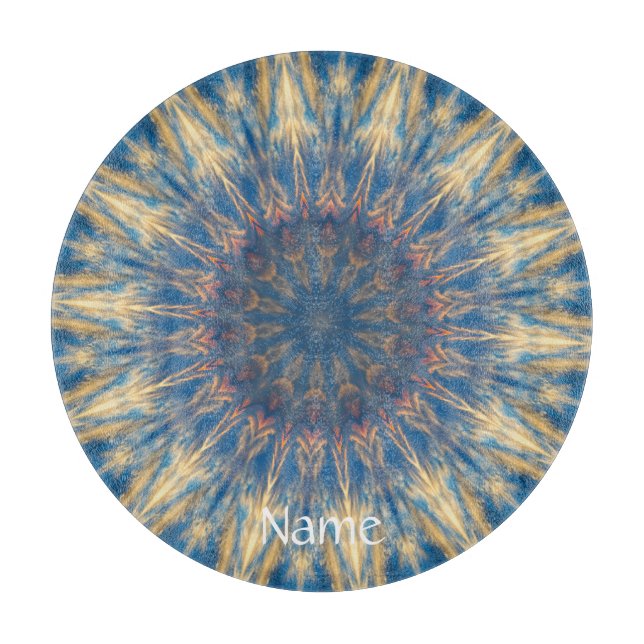 Blue Chakra Kaleidoscope Thunder_Cove  Cutting Board (Front)
