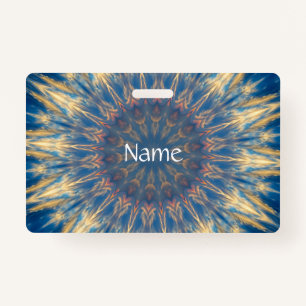 Blue Chakra Kaleidoscope Thunder_Cove ID Badge