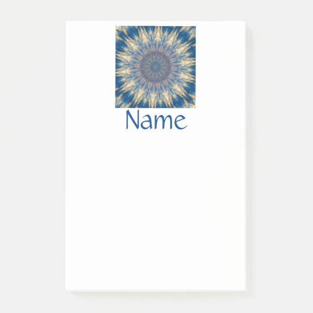 Blue Chakra Kaleidoscope Thunder_Cove  Post-it Notes (Front)