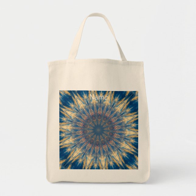 Blue Chakra Kaleidoscope Thunder_Cove Tote Bag (Front)
