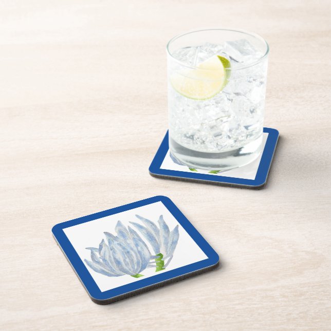 Blue Chalk Sticks on a Coaster Set (Right Side)