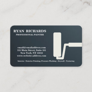 Blue Chalkboard House Painting Business Card