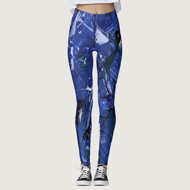 Blue Chaos Leggings (Front)