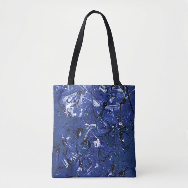 Blue Chaos Tote Bag (Front)