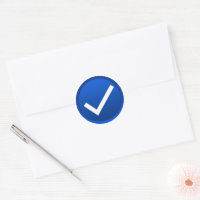 Blue Check Mark Symbol