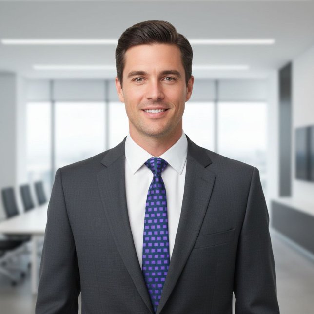 Blue check tie, Tie for formal events (Creator Uploaded)