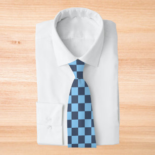 Blue Checkerboard Tie