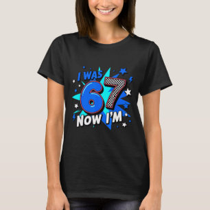 Blue checkered i was 6 now i'm 7 birthday T-Shirt