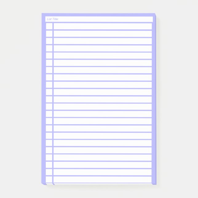 Blue Checklist Post-it Notes (Front)