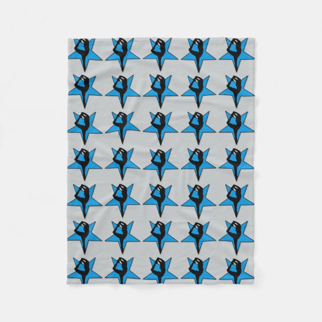 Blue Cheerleader fleece blanket (Front)