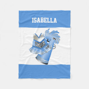 Blue Cheerleader Fleece Blanket