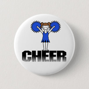 Blue Cheerleading T-shirts and Gifts 6 Cm Round Badge