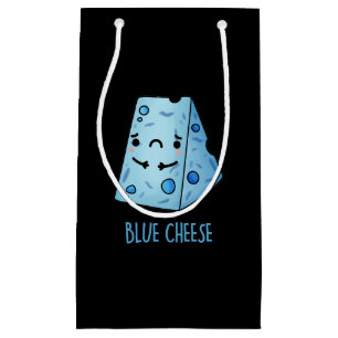 Blue Cheese Funny Food Pun Dark BG Small Gift Bag