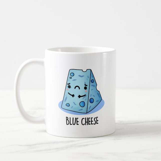 Blue Cheese Funny Sad Pun  Coffee Mug (Left)