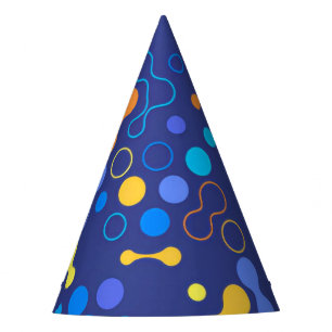 Blue Chemistry Dots Party Hat